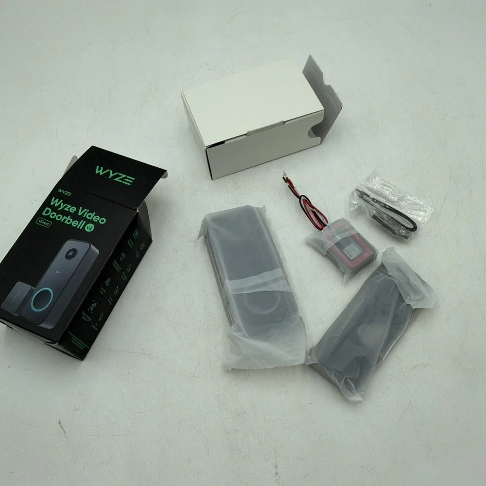 Wyze Video Doorbell v2 Wired 2K Resolution Night Vision Detection Black